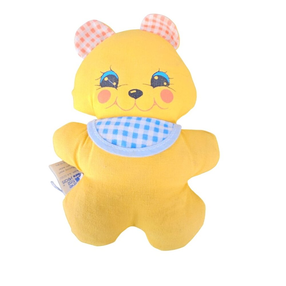 The First Years Vintage 70s 80s Plush Bear‎ Baby Rattle